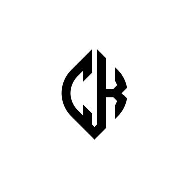 CK Monogram logo harfi beyaz arkaplanda izole edilmiş basit şekil biçimi geometrik tasarım şablonu