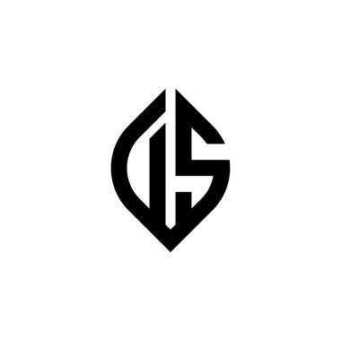 DS Monogram logo harfi beyaz arkaplanda izole edilmiş basit şekil biçimi geometrik tasarım şablonu
