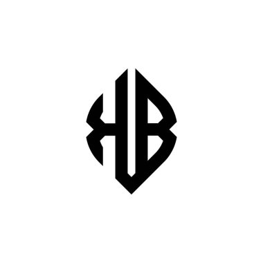 Beyaz arkaplanda izole edilmiş basit şekil biçimi geometrik tasarım şablonuna sahip KB Monogram logo harfi