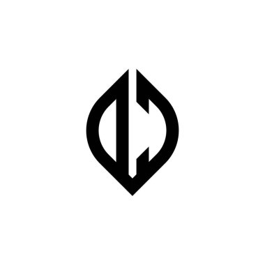Beyaz arkaplanda izole edilmiş basit şekil biçimi geometrik tasarım şablonuna sahip OC Monogram logo harfi