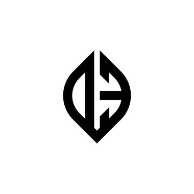 OE Monogram logo harfi beyaz arkaplanda izole edilmiş basit şekil biçimi geometrik tasarım şablonu