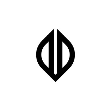 Beyaz arkaplanda izole edilmiş OO monogram logo harfi basit şekil biçimi geometrik tasarım şablonu