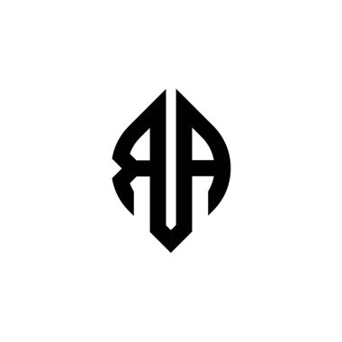 RA Monogram logo harfi beyaz arkaplanda izole edilmiş basit şekil biçimi geometrik tasarım şablonu