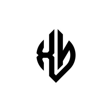 Beyaz arkaplanda izole edilmiş basit şekil biçimi geometrik tasarım şablonuna sahip XN Monogram logo harfi