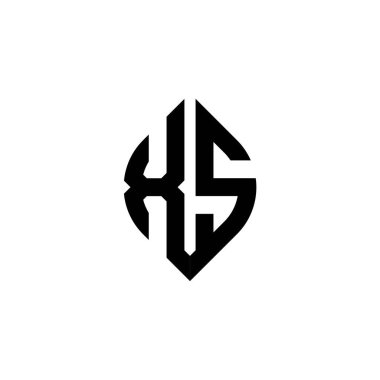 Beyaz arkaplanda izole edilmiş XS Monogram logo harfi basit şekil biçimi geometrik tasarım şablonu
