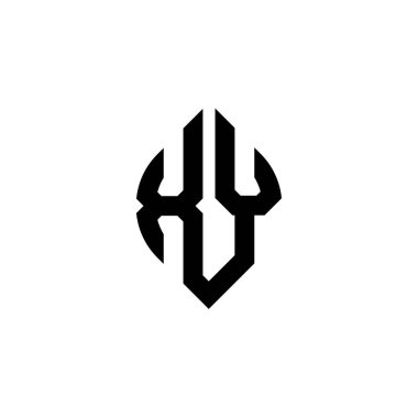 Beyaz arkaplanda izole edilmiş basit şekil biçimi geometrik tasarım şablonuna sahip XY Monogram logo harfi