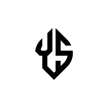 YS Monogram logo harfi beyaz arkaplanda izole edilmiş basit devam eden şekil biçimi geometrik tasarım şablonu