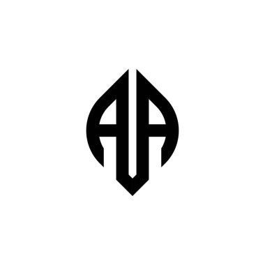 Beyaz arkaplanda izole edilmiş basit şekil biçimi geometrik tasarım şablonuna sahip AA Monogram logo harfi