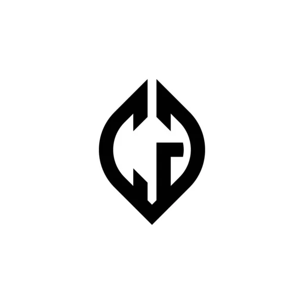 Monogram Logotyp Bokstav Med Enkel Fortsatt Form Stil Geometrisk Design — Stock vektor