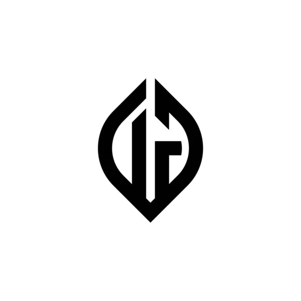 Lettre Logo Monogram Avec Modèle Conception Géométrique Simple Continu Isolé — Image vectorielle