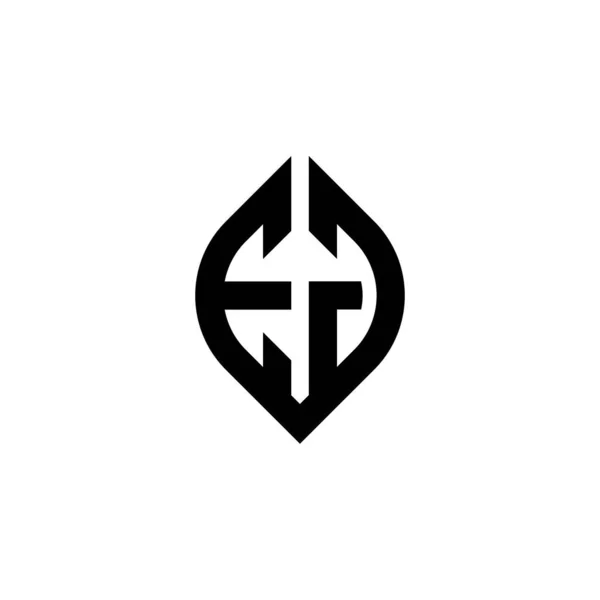 シンプルな連続形状スタイルの幾何学的なデザインのテンプレートとEgモノグラムロゴの手紙白の背景に隔離 — ストックベクタ