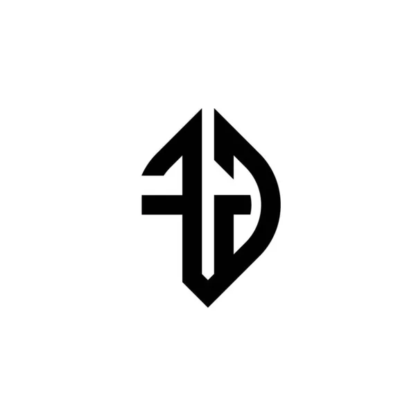 Monograma Logotipo Letra Com Forma Contínua Simples Modelo Design Geométrico — Vetor de Stock