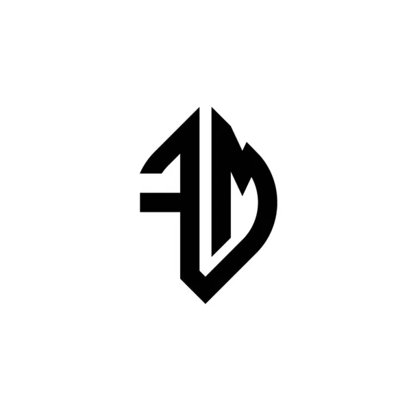 Lettre Logo Monogram Avec Modèle Conception Géométrique Style Simple Continu — Image vectorielle