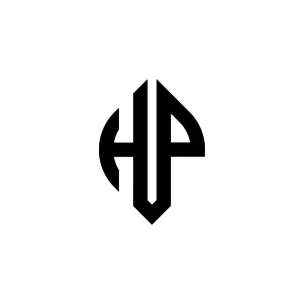 Hpモノグラムロゴの手紙シンプルな継続的な形状スタイル幾何学的なデザインテンプレート白の背景に隔離 — ストックベクタ