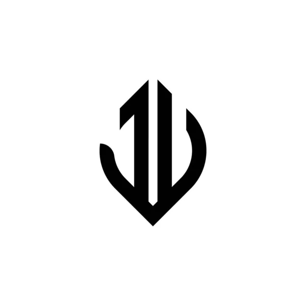 Mongram Logo Letter Simple Continued Shape Style Geometric Design Template — 图库矢量图片