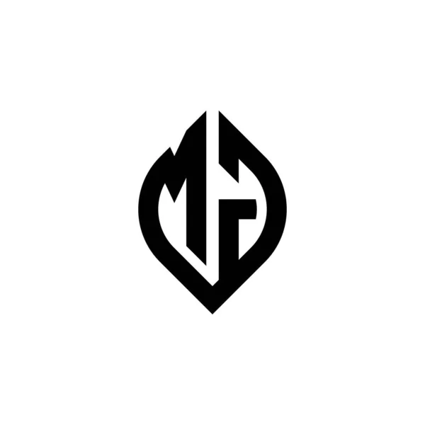 Monogram Logo Letter Simple Continued Shape Style Geometric Design Template — Vetor de Stock