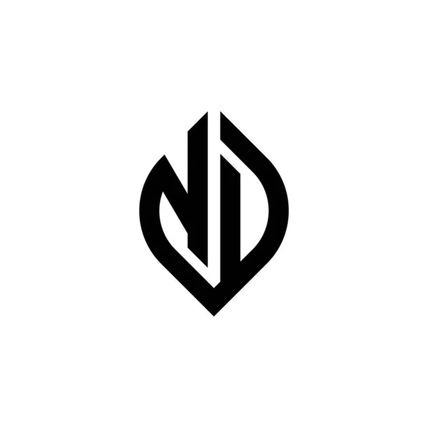 Monograma Logotipo Letra Com Estilo Forma Contínua Simples Modelo Design —  Vetores de Stock