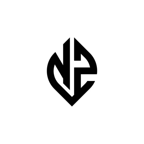 Monogram Logotyp Bokstav Med Enkel Fortsatt Form Stil Geometrisk Design — Stock vektor