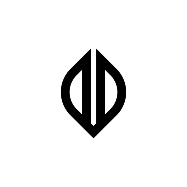 シンプルな連続形状スタイルの幾何学的なデザインのテンプレートとOoモノグラムのロゴの手紙白の背景に隔離 — ストックベクタ