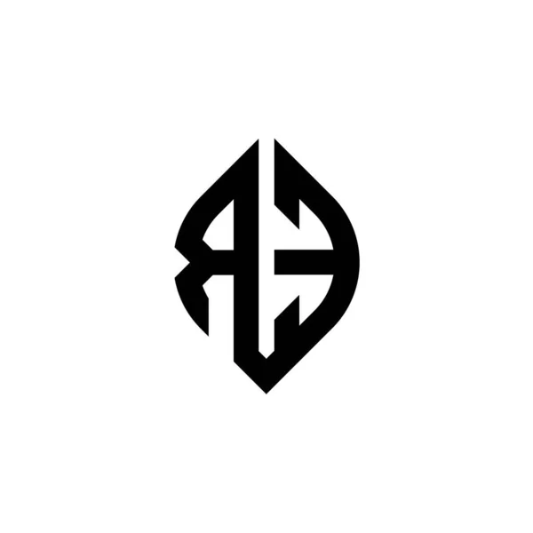 Monograma Logotipo Letra Com Forma Continuada Simples Modelo Design Geométrico — Vetor de Stock