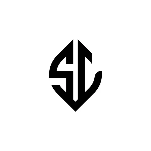 Monogram Logo Lettre Avec Modèle Conception Géométrique Style Forme Continue — Image vectorielle