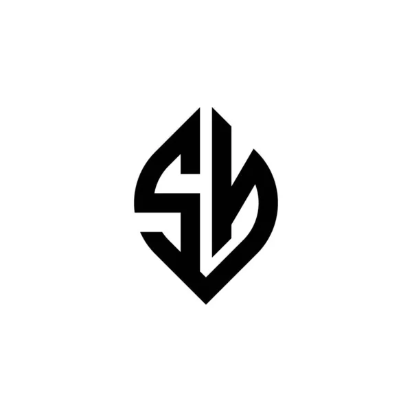 Monogram Logo Lettre Avec Forme Simple Continue Modèle Conception Géométrique — Image vectorielle