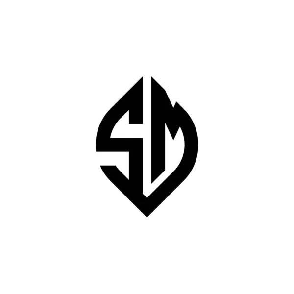 Буква Логотипа Monogram Простым Геометрическим Дизайном Стиле Непрерывной Формы Белом — стоковый вектор