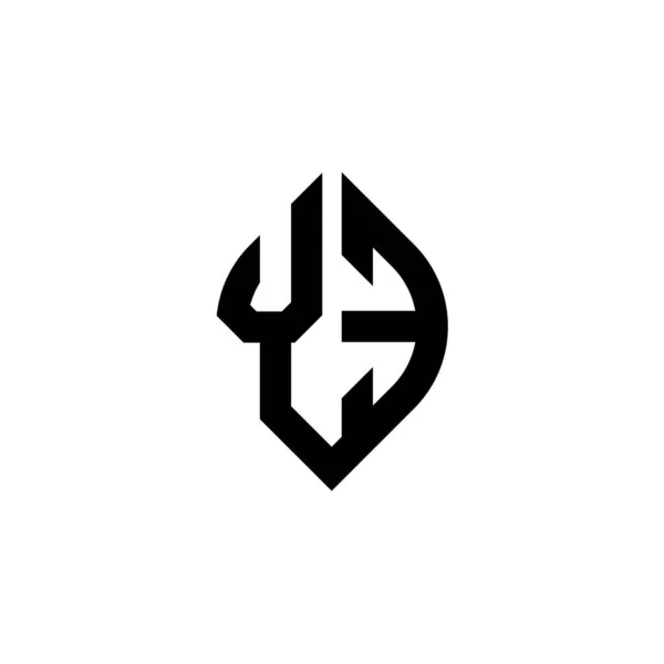 Monogramm Logo Buchstabe Mit Einfachen Fortgesetzten Form Stil Geometrische Design — Stockvektor