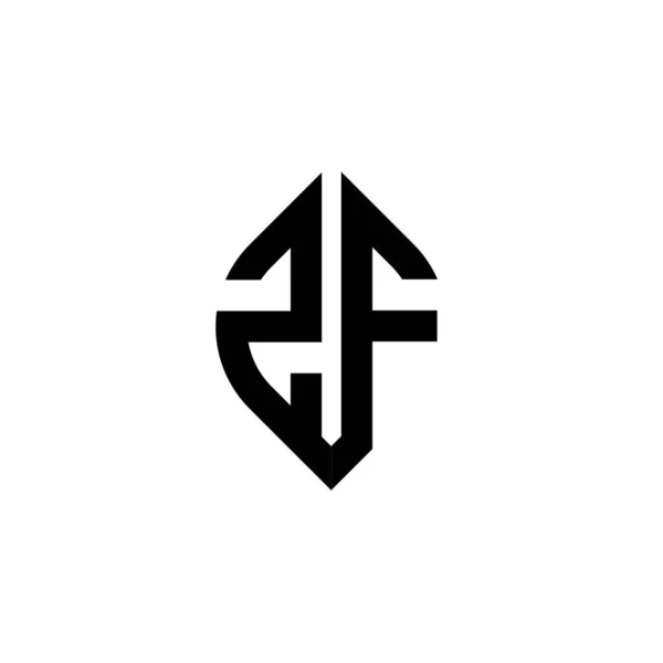 Monogram Logotyp Bokstav Med Enkel Fortsatt Form Stil Geometrisk Design — Stock vektor