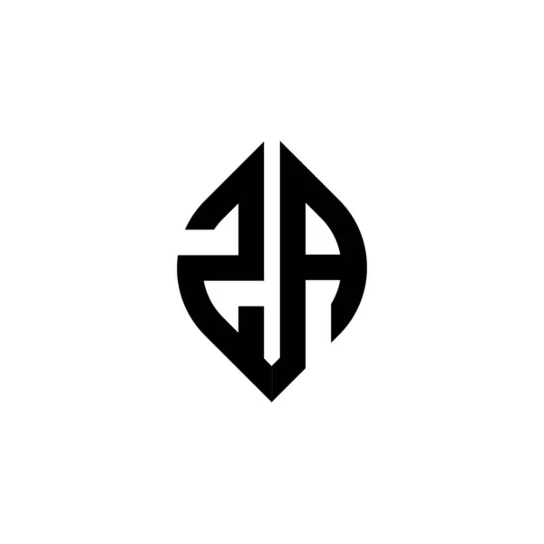 白い背景に隔離されたシンプルな継続的な形状スタイルの幾何学的なデザインのテンプレートとZaモノグラムロゴの手紙 — ストックベクタ