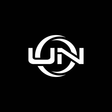 Siyah arkaplanda izole edilmiş BM Monogram logo harfi ve yuvarlak tasarım şablonu