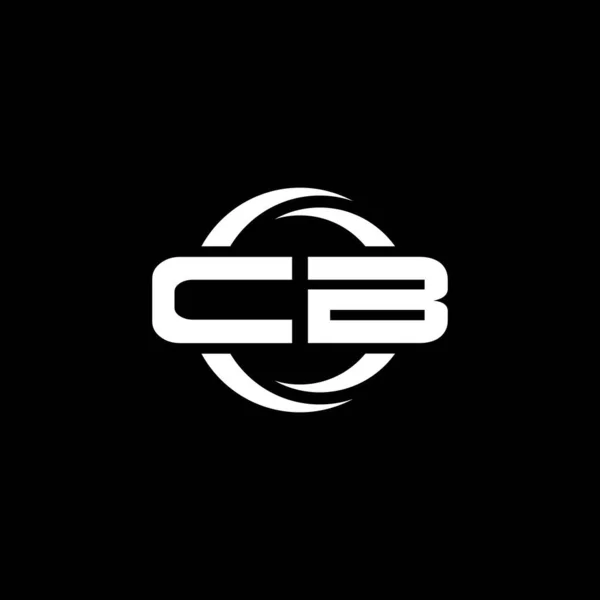 Monogram Logo Letra Con Forma Simple Círculo Redondeado Plantilla Diseño — Vector de stock