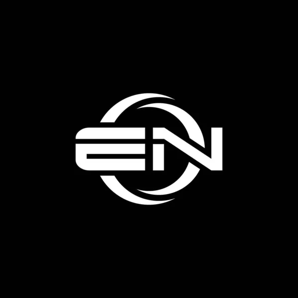 Lettera Logo Monogramma Con Forma Semplice Cerchio Modello Design Arrotondato — Vettoriale Stock