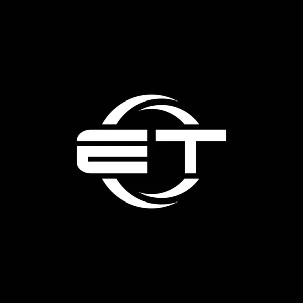 Monograma Logotipo Letra Com Forma Simples Círculo Modelo Design Arredondado —  Vetores de Stock