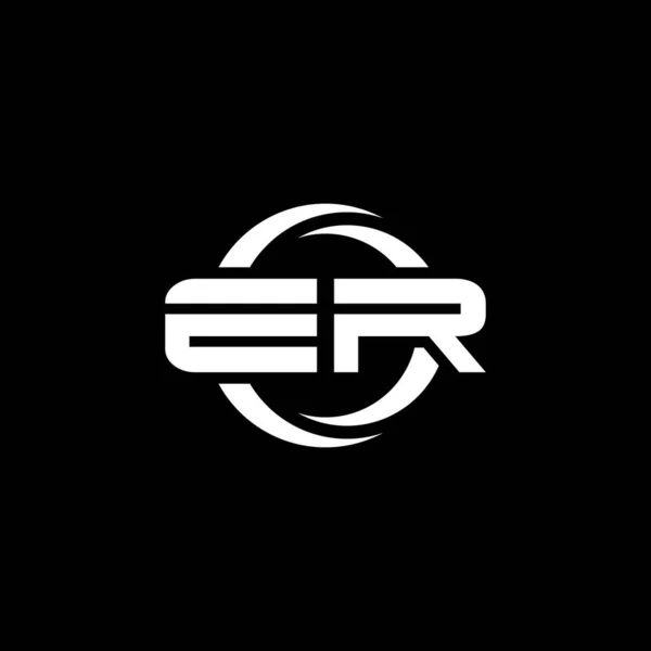Monogram Logo Letra Con Forma Simple Círculo Redondeado Plantilla Diseño — Vector de stock