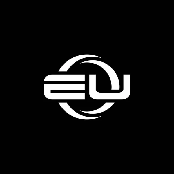 Monogram Logo Scrisoare Formă Simplă Cerc Șablon Design Rotunjit Izolat — Vector de stoc