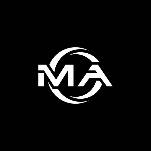 Monogramm Logo Buchstabe Mit Einfacher Form Und Kreis Gerundete Design — Stockvektor