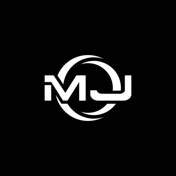 Monogramm Logo Buchstabe Mit Einfacher Form Und Kreis Abgerundete Design — Stockvektor