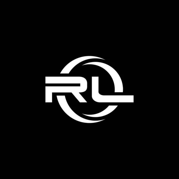 Monogram Logotyp Bokstav Med Enkel Form Och Cirkel Rundad Design — Stock vektor