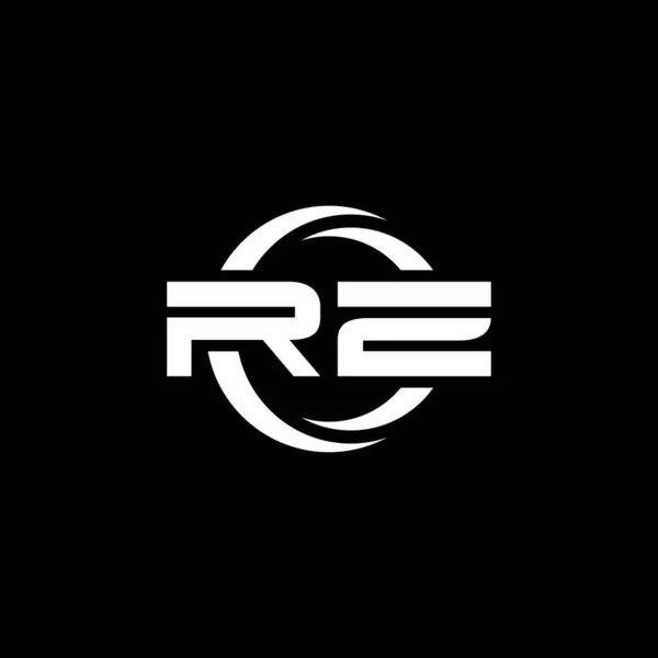 Monogram Logotyp Bokstav Med Enkel Form Och Cirkel Rundad Design — Stock vektor