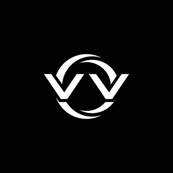 Επιστολή Λογότυπου Monogram Απλό Σχήμα Και Κυκλικό Στρογγυλεμένο Σχέδιο Μαύρο — Διανυσματικό Αρχείο