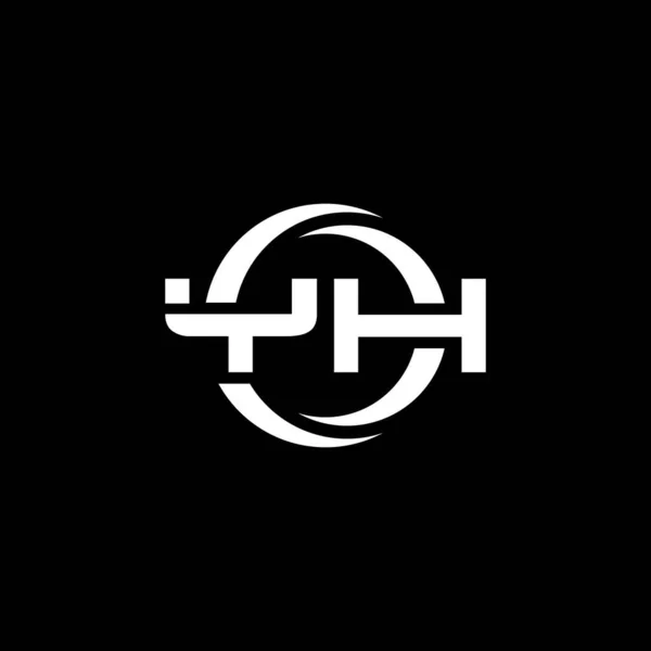 Monogram Logo Letter Met Eenvoudige Vorm Cirkel Afgerond Ontwerp Template — Stockvector