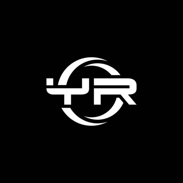 Monogramm Logo Buchstabe Mit Einfacher Form Und Kreis Abgerundete Design — Stockvektor