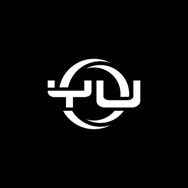 Monogram Logo Lettre Avec Forme Simple Cercle Arrondi Modèle Conception — Image vectorielle