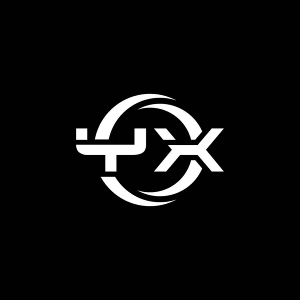 Monogram Logo Lettera Con Forma Semplice Cerchio Arrotondato Modello Design — Vettoriale Stock