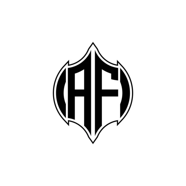 Логотип Літери Monogram Дизайном Закругленої Форми Лінії Gemoteric Ізольованому Фоні — стоковий вектор