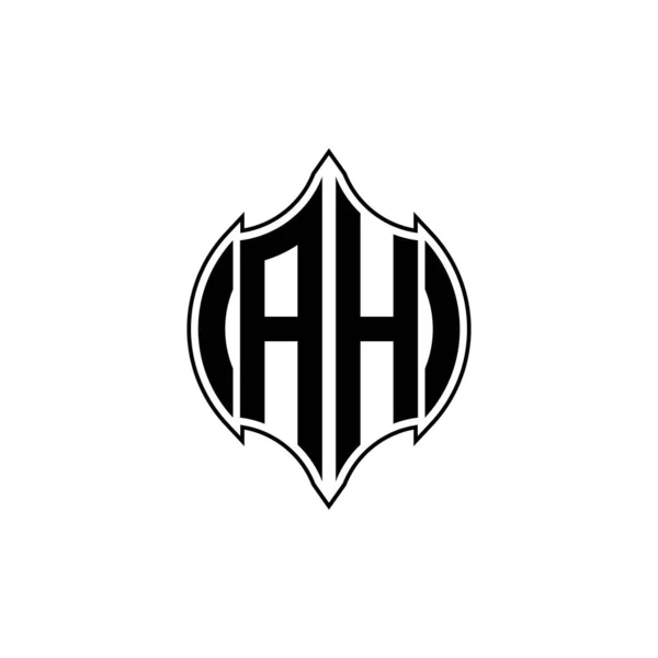 Litera Logo Monogram Linią Gemoteric Zaokrąglony Kształt Stylu Projektowania Pojedynczym — Wektor stockowy