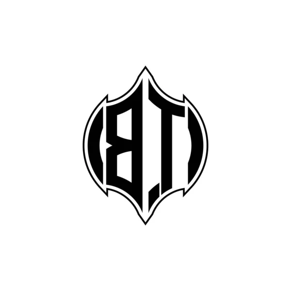 Monogram Logo Letter Gemoteric Line Rounded Shape Style Design Isolated — Vector de stock