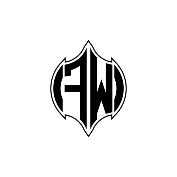 Monogram Λογότυπο Επιστολή Gemoteric Γραμμή Στρογγυλεμένο Σχήμα Στυλ Σχεδιασμού Απομονωμένο — Διανυσματικό Αρχείο
