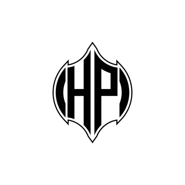Monogram Logo Letra Con Línea Gemotérica Diseño Estilo Forma Redondeada — Archivo Imágenes Vectoriales